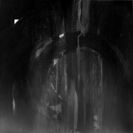 painting "The night" black color movements radiance De Nacht erica-icare.com black matt & shiny